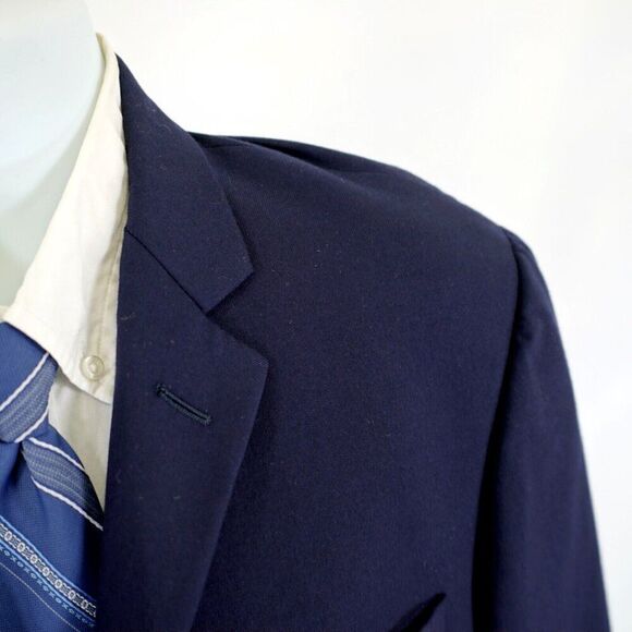 Hickey Freeman‎ Worsted Wool Cashmere Blue 42R Milburn Blazer 2 Button - Picture 2 of 11